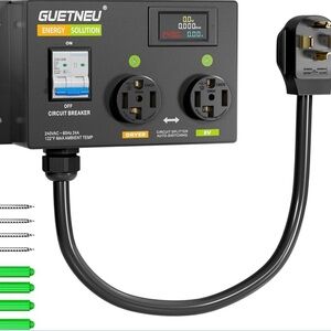 Guetneu NEMA 14-30 (4 Prong) Dryer Splitter with Breaker